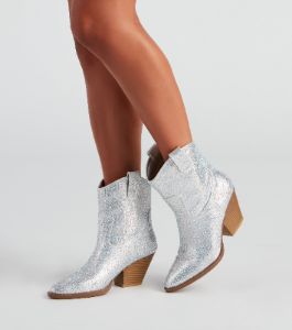 PLACEHOLDER - Glitzy Rhinestone Western Booties sold by Windsor