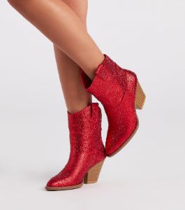 PLACEHOLDER - Glitzy Rhinestone Western Booties sold by Windsor