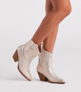 PLACEHOLDER - Glitzy Rhinestone Western Booties sold by Windsor
