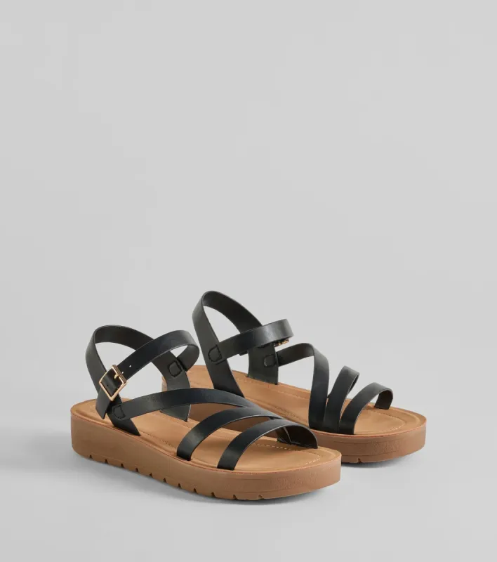 Wrap Around The Block Strappy Platform Sandals sold by Windsor
