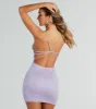 Time To Shimmer Glitter Strappy Back Mini Dress sold by Windsor