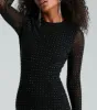 Step Up The Shine Studded Rhinestone Mini Dress sold by Windsor