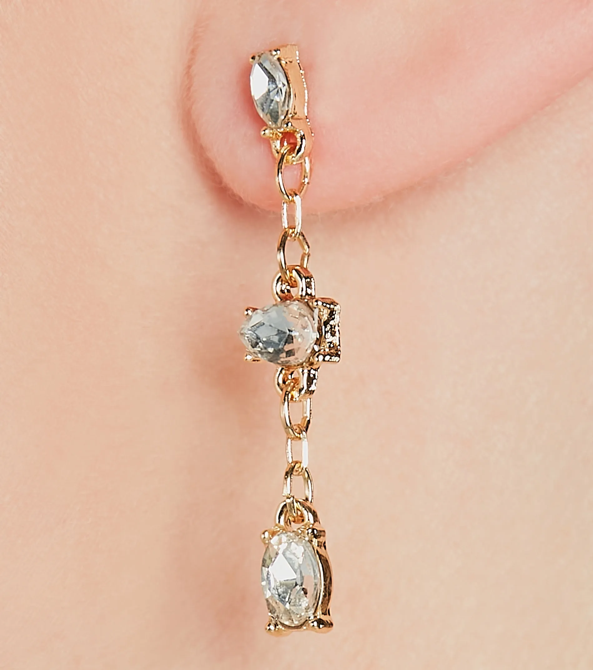 Effortless Glitz Rhinestone Necklace And Earrings Set sold by Windsor product image thumbnail 3