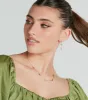 Effortless Glitz Rhinestone Necklace And Earrings Set sold by Windsor