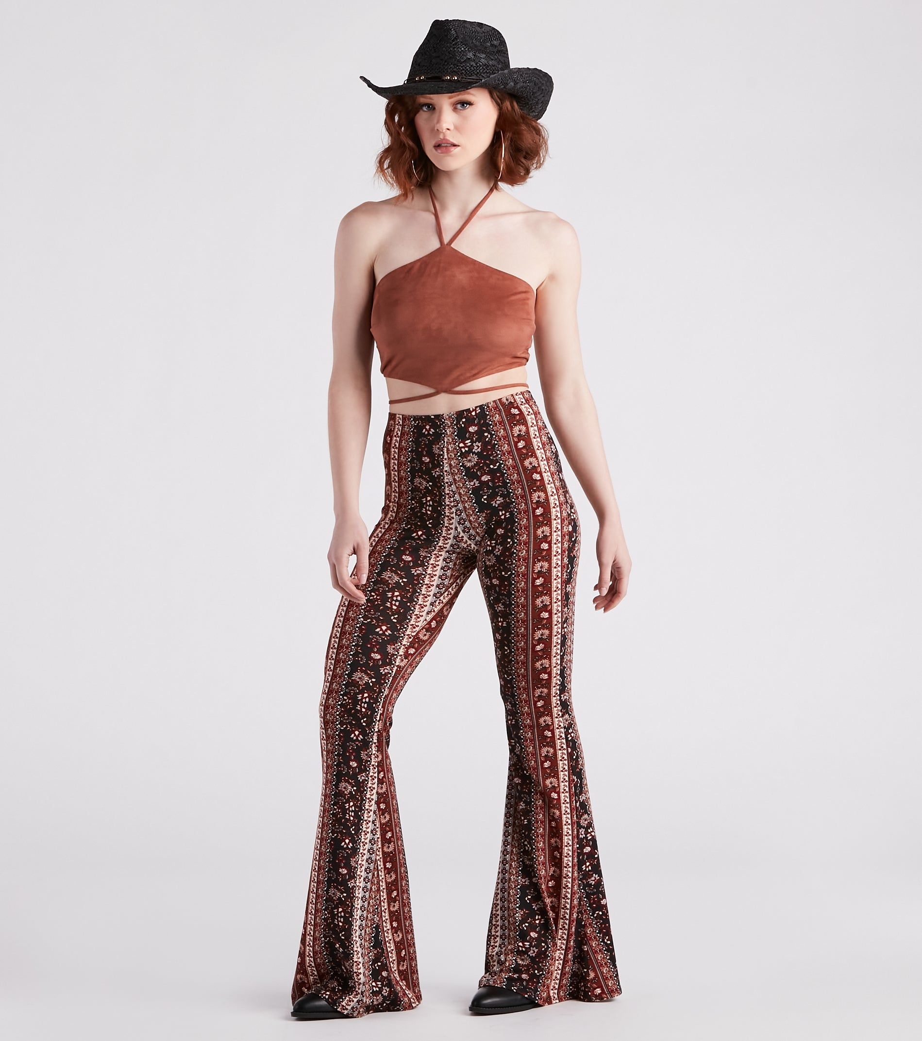 Western Flair Faux Suede Crop Top sold by Windsor product image thumbnail 3