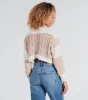 A Toast To Cute Chenille Striped Sweater sold by Windsor