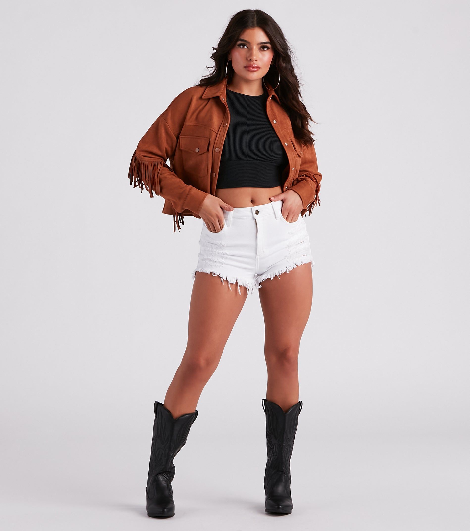 Hit Up The Basic Sleeveless Crop Top sold by Windsor product image thumbnail 11