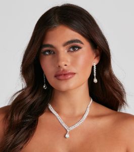 Elegant Affair Necklace And Earrings Set sold by Windsor