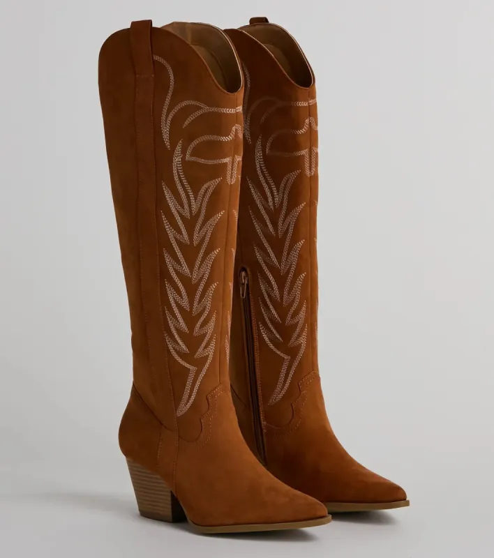 Kick Up The Dust Knee High Suede Western Boots sold by Windsor
