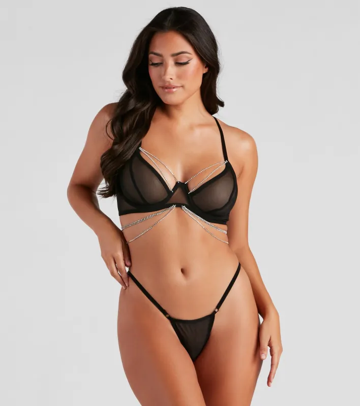 Time To Shine Mesh Bra And Panty sold by Windsor