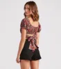 Free Spirited Paisley Tie-Back Crop Top sold by Windsor