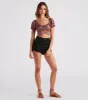 Free Spirited Paisley Tie-Back Crop Top sold by Windsor