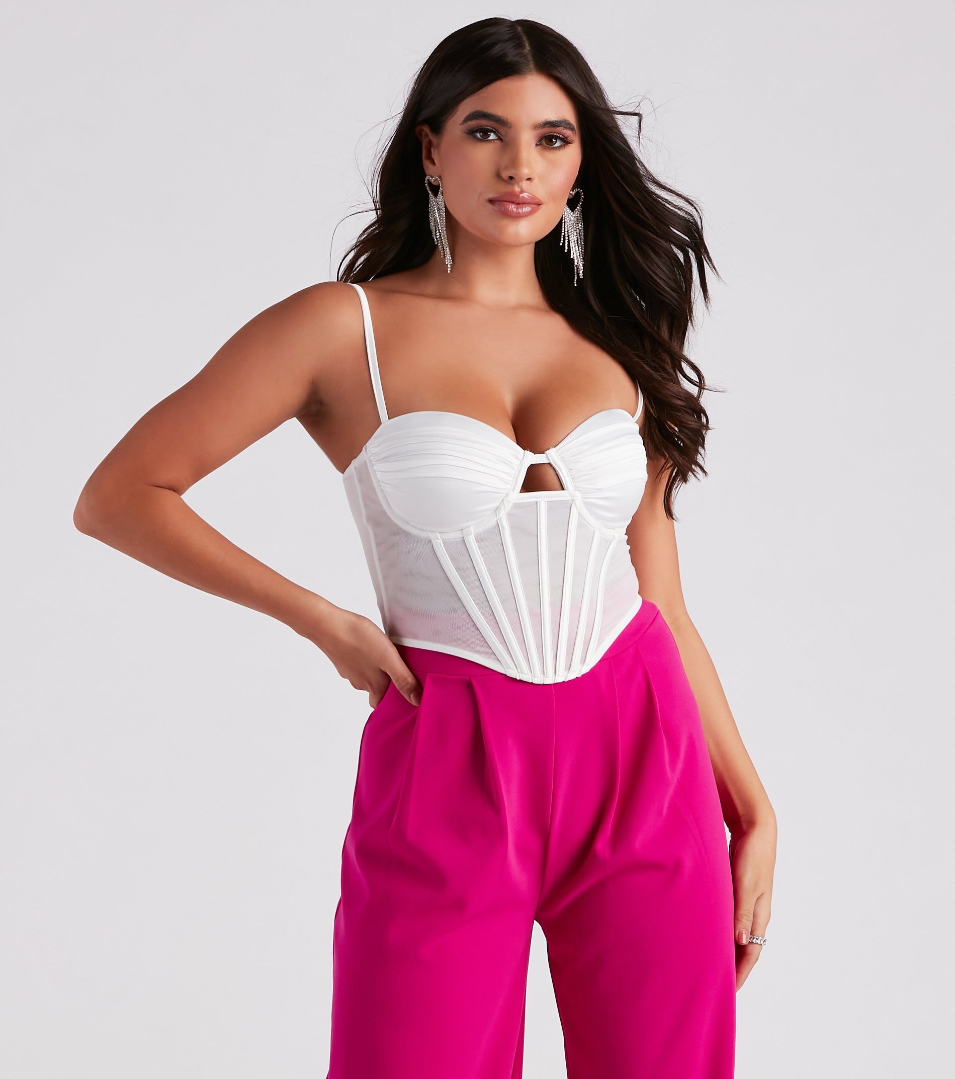 Total Babe Satin Mesh Corset Top sold by Windsor product image thumbnail 5