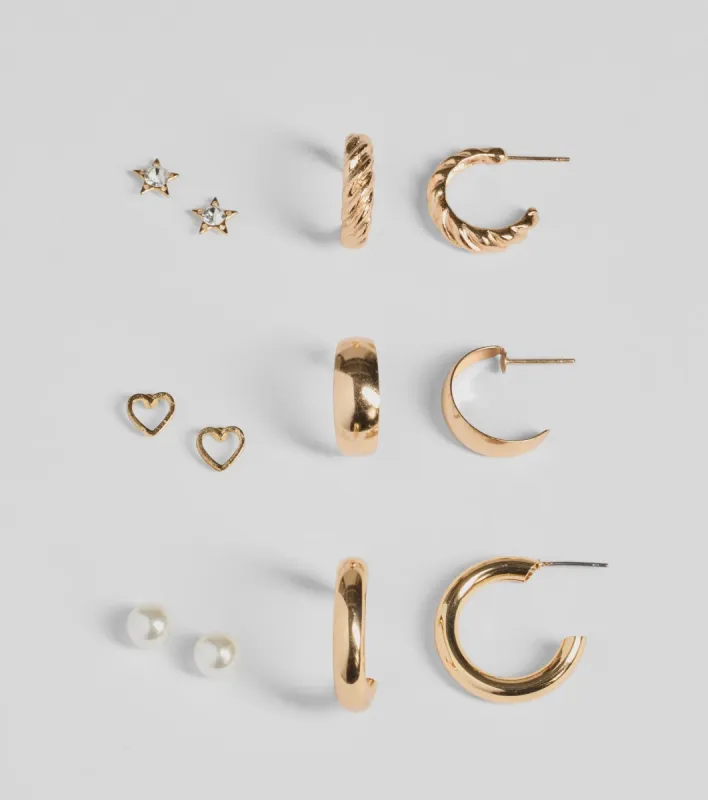 Perfect Mix Six-Pack Earrings Set sold by Windsor