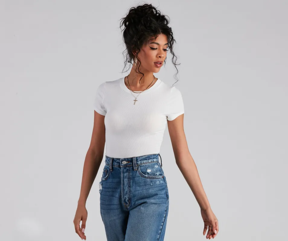 CLEARANCE - Better Basics Ribbed Knit Tee sold by Windsor