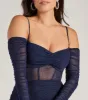 Jaenessa Cold Shoulder Glitter Mermaid Formal Dress sold by Windsor