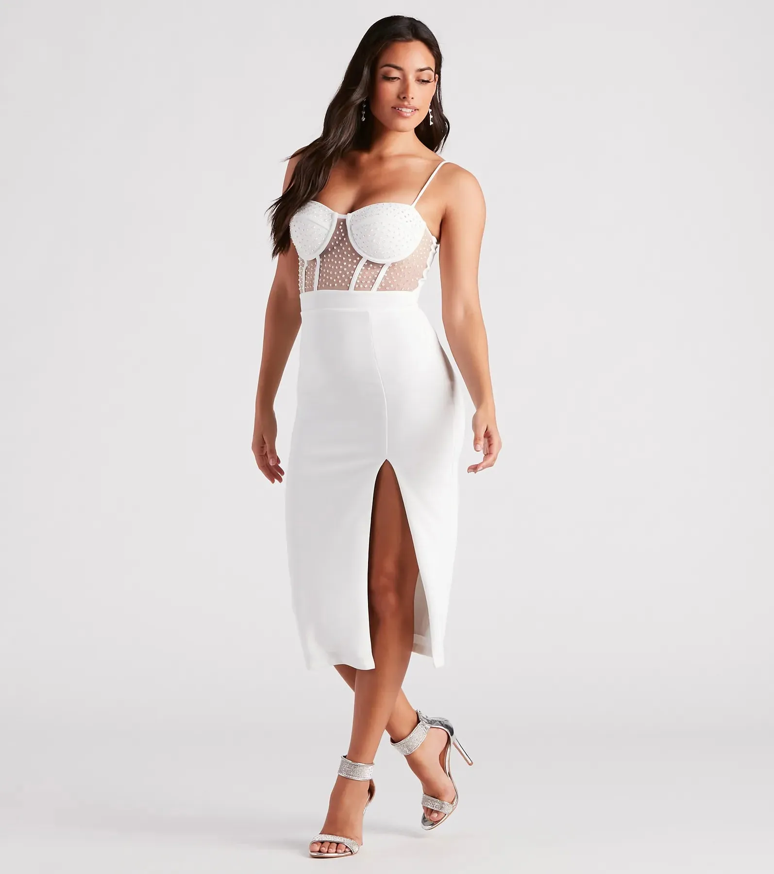Destiny Formal Bustier Midi Dress sold by Windsor product image thumbnail 3
