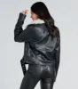 Always Elevated Faux Fur Trim Faux Leather Jacket sold by Windsor