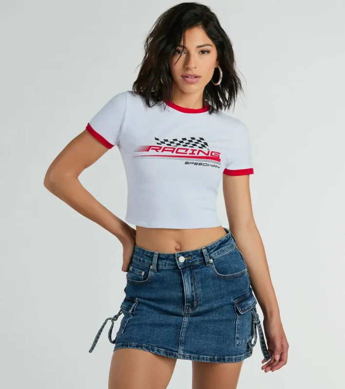 Racing Speedway Ringer Graphic Tee sold by Windsor