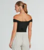 Ready To Go Off-The-Shoulder Bodysuit sold by Windsor