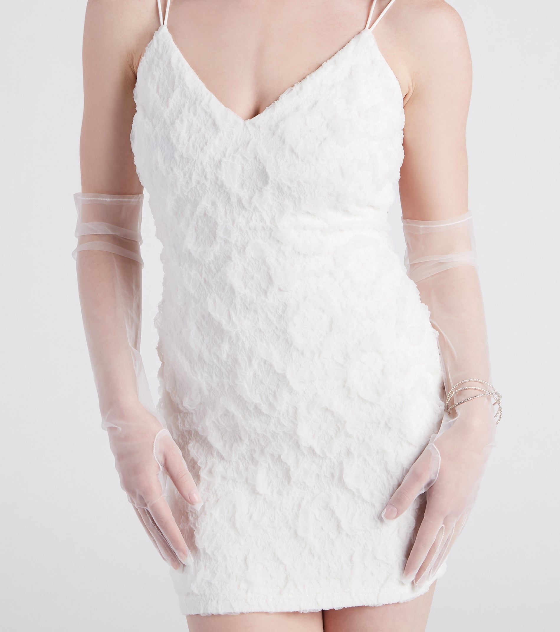 Effortlessly Glam Sheer Long Gloves sold by Windsor product image thumbnail 5