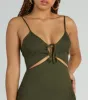 Such A Serve Cutout Strappy Ribbed Knit Midi Dress sold by Windsor