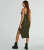 Such A Serve Cutout Strappy Ribbed Knit Midi Dress sold by Windsor