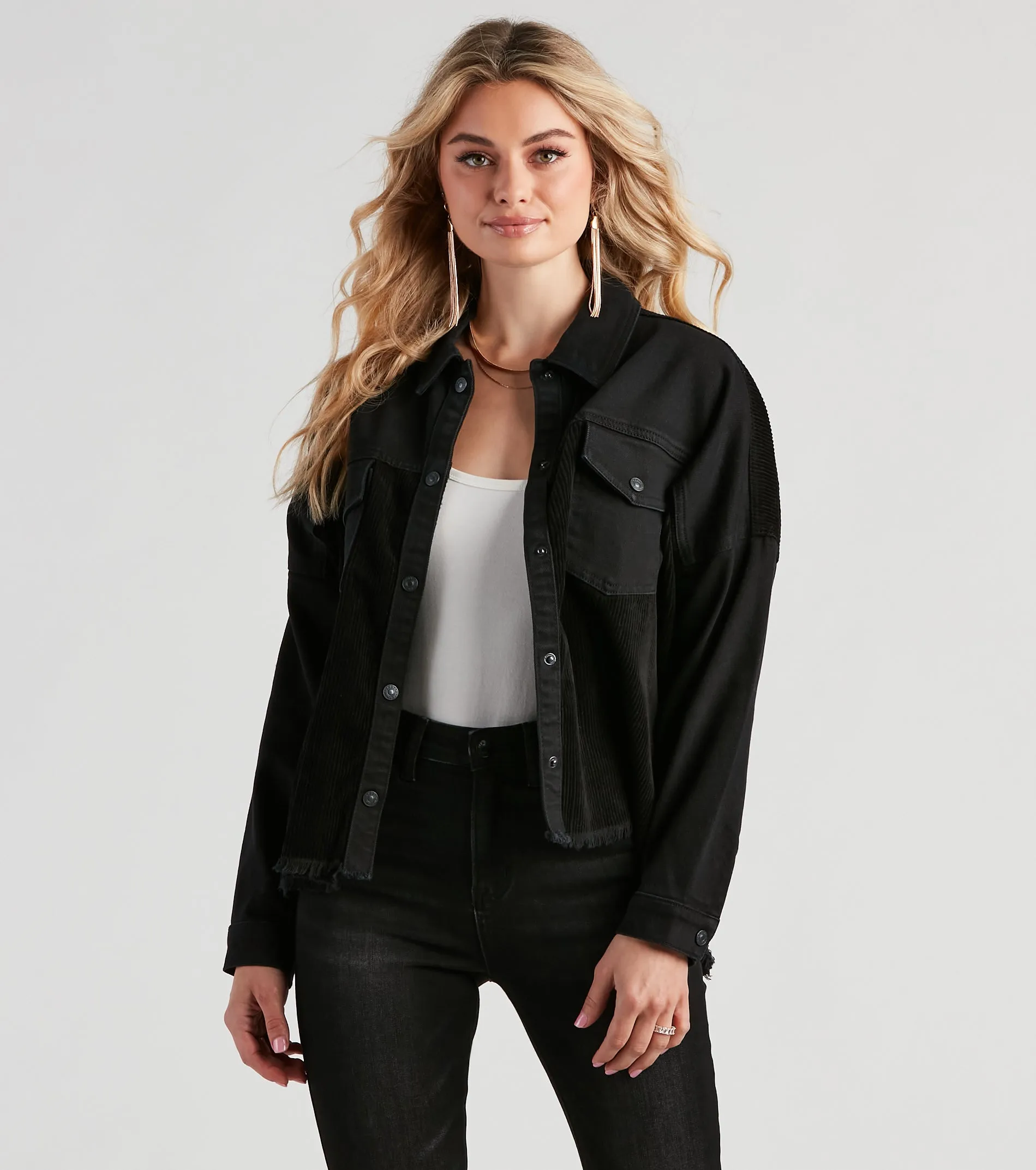 CLEARANCE - Chill Vibes Denim And Corduroy Jacket sold by Windsor