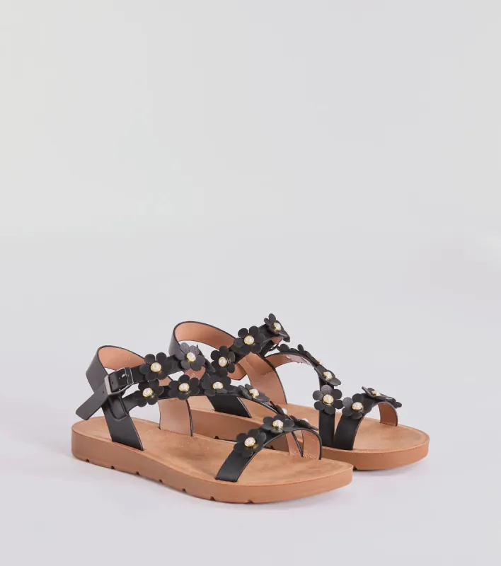 Floral Cutie Strappy Faux Leather Sandals sold by Windsor