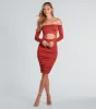 Major Hottie Cutout Ruched Midi Dress sold by Windsor