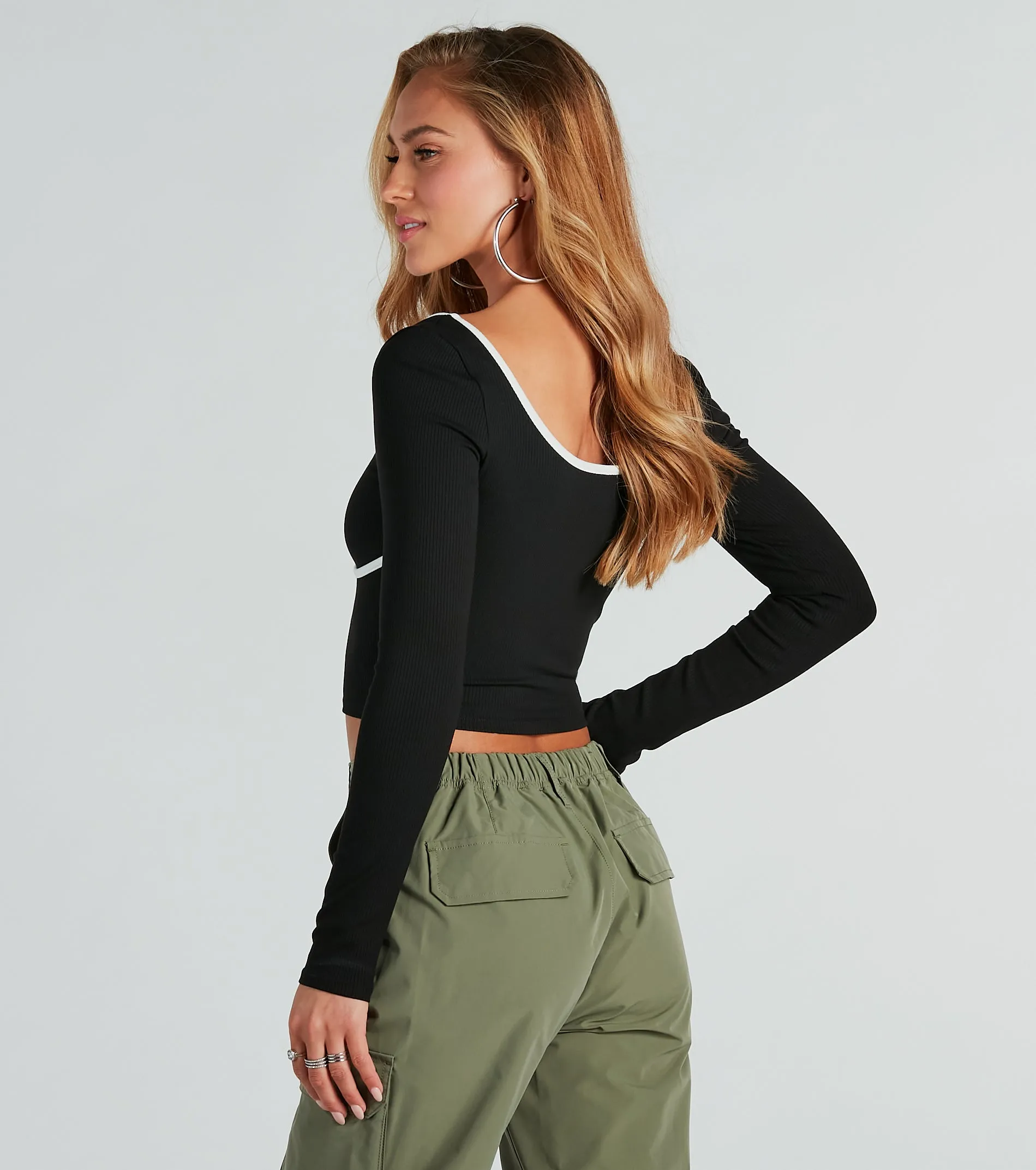 Read Between The Lines Contrast Crop Top sold by Windsor product image thumbnail 2