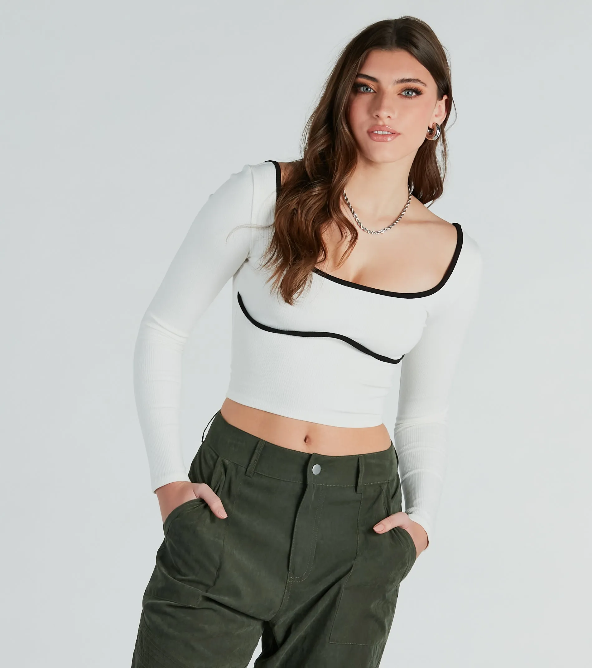 Read Between The Lines Contrast Crop Top sold by Windsor product image thumbnail 5
