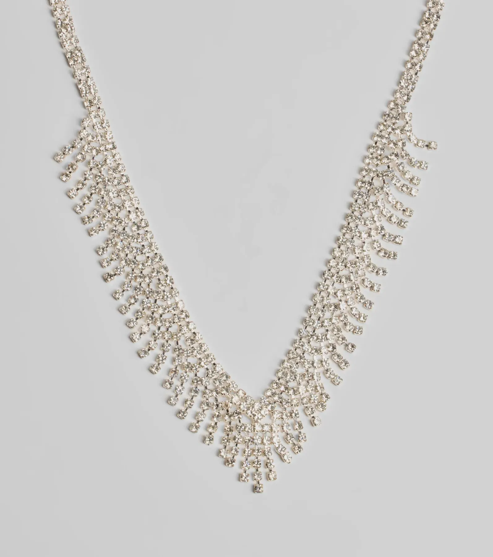 Glam Edge Rhinestone Fringe Necklace sold by Windsor product image thumbnail 2