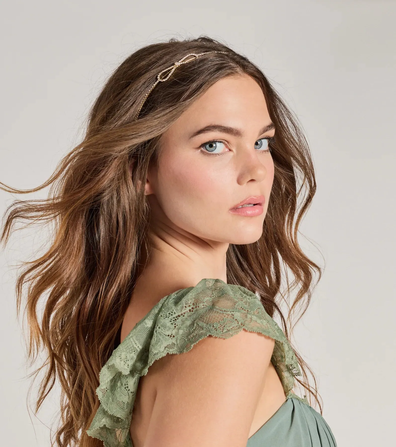 Adorable Glam Rhinestone Bow Headband sold by Windsor product image thumbnail 3