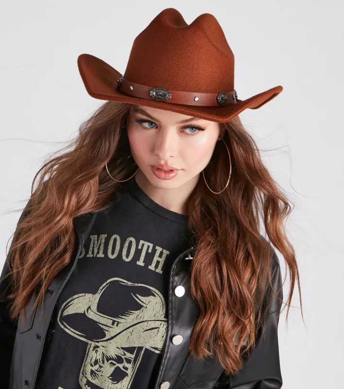 Not My First Rodeo Faux Wool Cowboy Hat sold by Windsor