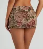 So Rare Floral Tapestry Micro Mini Skort sold by Windsor
