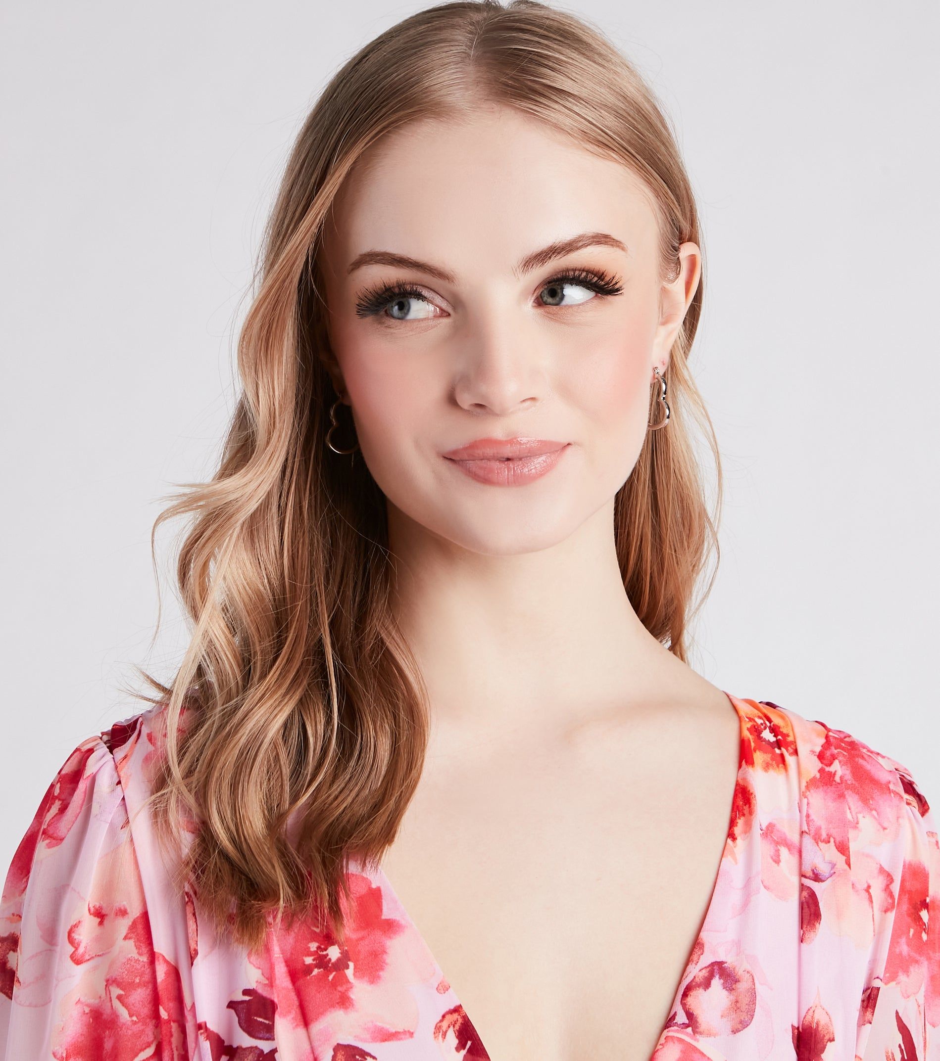 Cutest Details Rhinestone And Heart Earrings Set sold by Windsor product image thumbnail 5