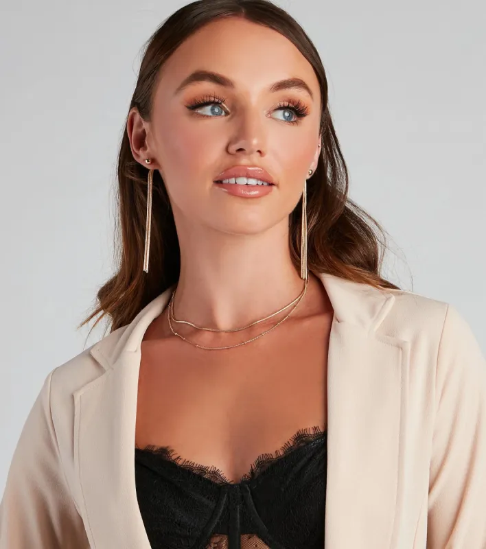 Sleek Wonder Fringe Stud Earrings sold by Windsor