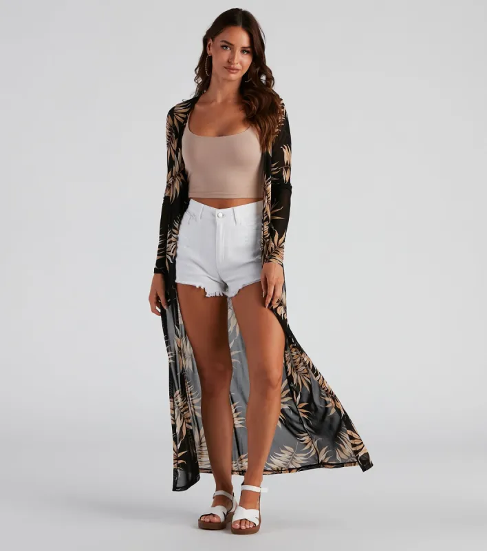 Island Getaway Sheer Mesh Duster sold by Windsor