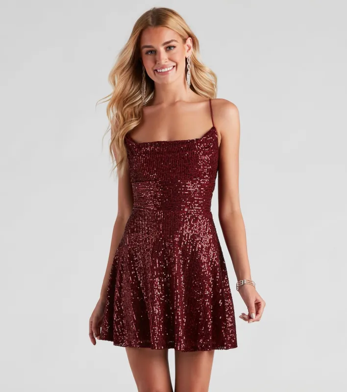 Sabina Sequin Mesh Party Dress sold by Windsor