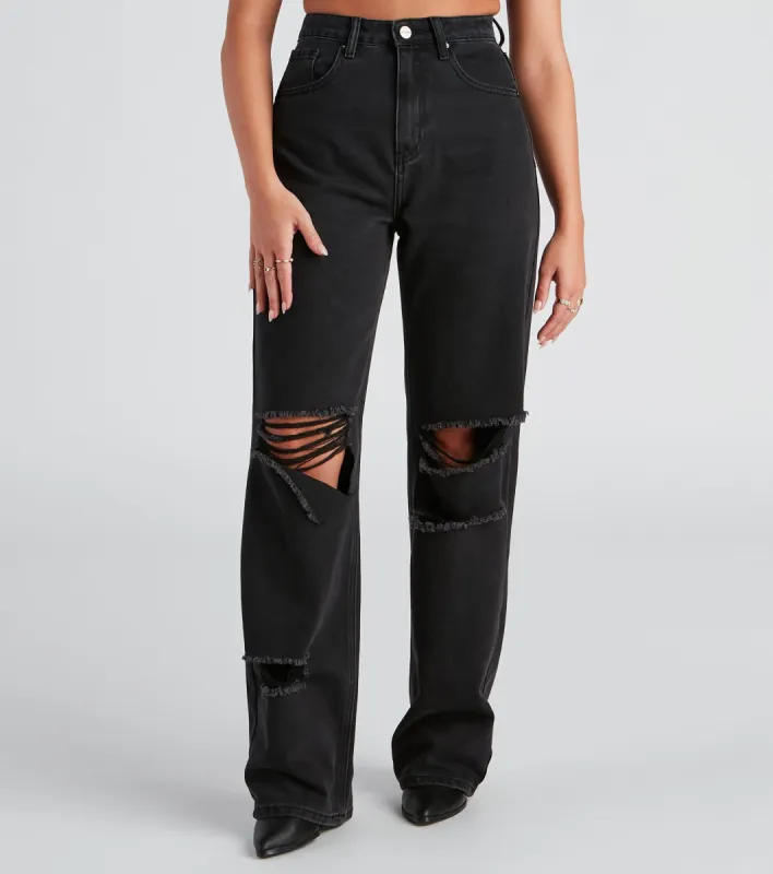 Effortless Edge Wide-Leg Denim Jeans sold by Windsor