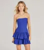 Lovely Arrival Strapless Ruffled Skater Dress sold by Windsor