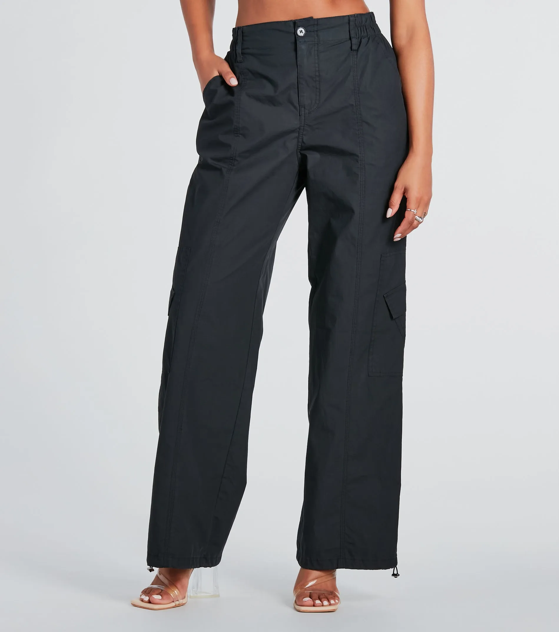 CLEARANCE - Major Cool Girl Parachute Cargo Pants sold by Windsor