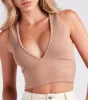 Elevate Everyday V-Neck Tank Crop Top sold by Windsor