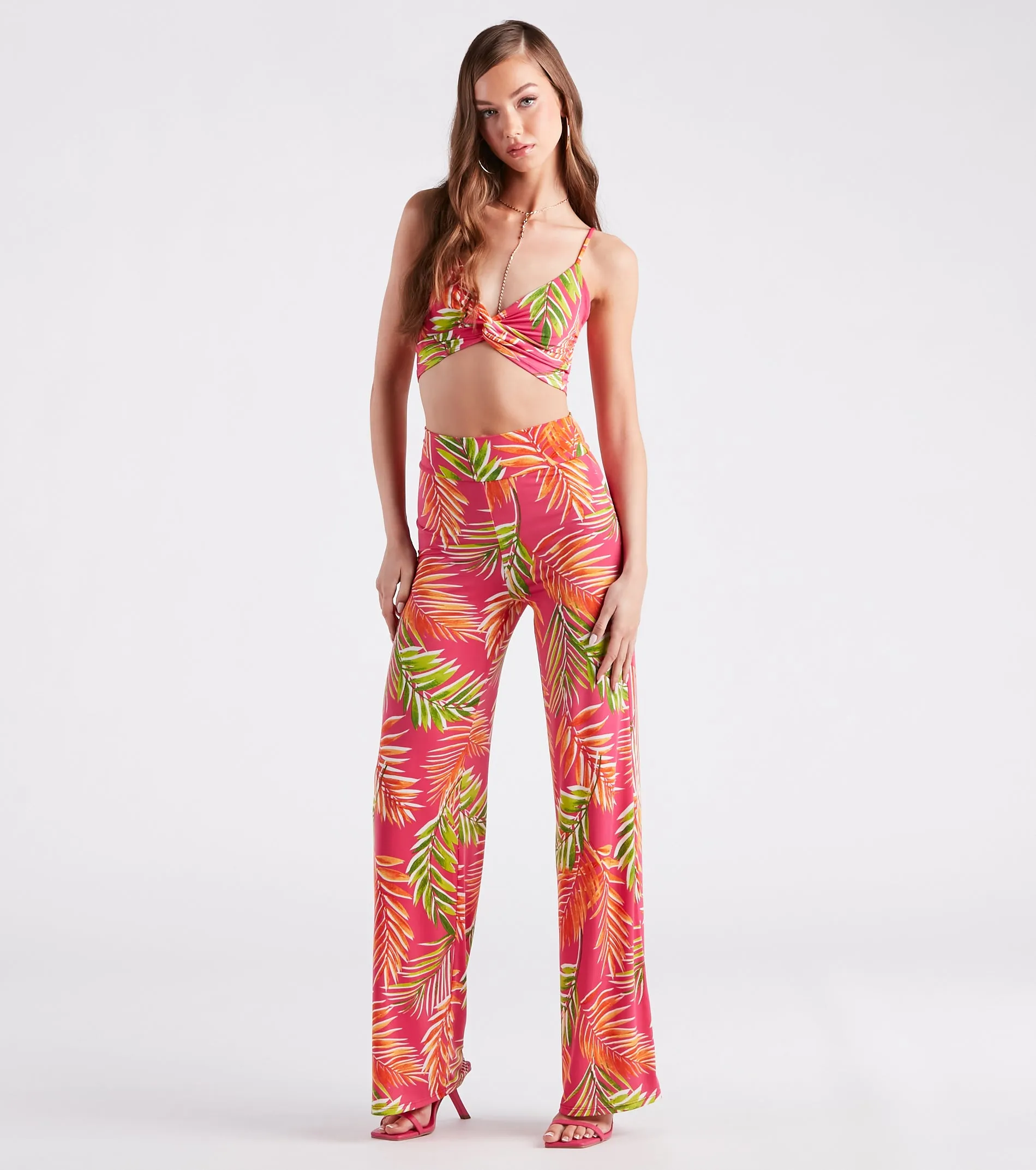 Tropical Destination Twist Crop Top sold by Windsor product image thumbnail 3