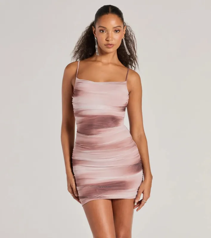 Chic Trends Lace-Up Abstract Mini Dress sold by Windsor