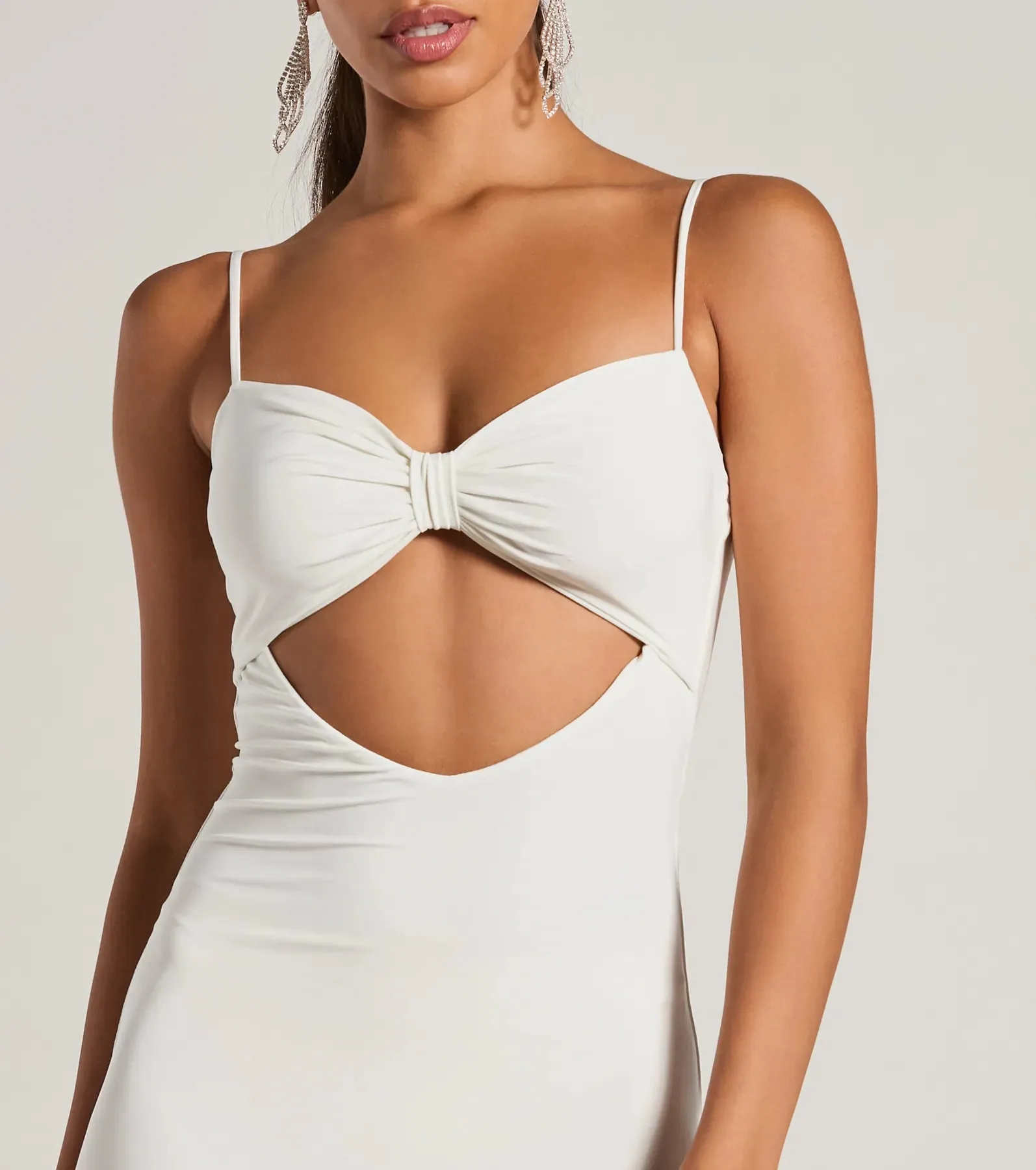 Treat Yourself Sleeveless Bow Cutout Midi Dress sold by Windsor product image thumbnail 3