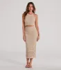 Blissful View High Rise Crochet Midi Skirt sold by Windsor