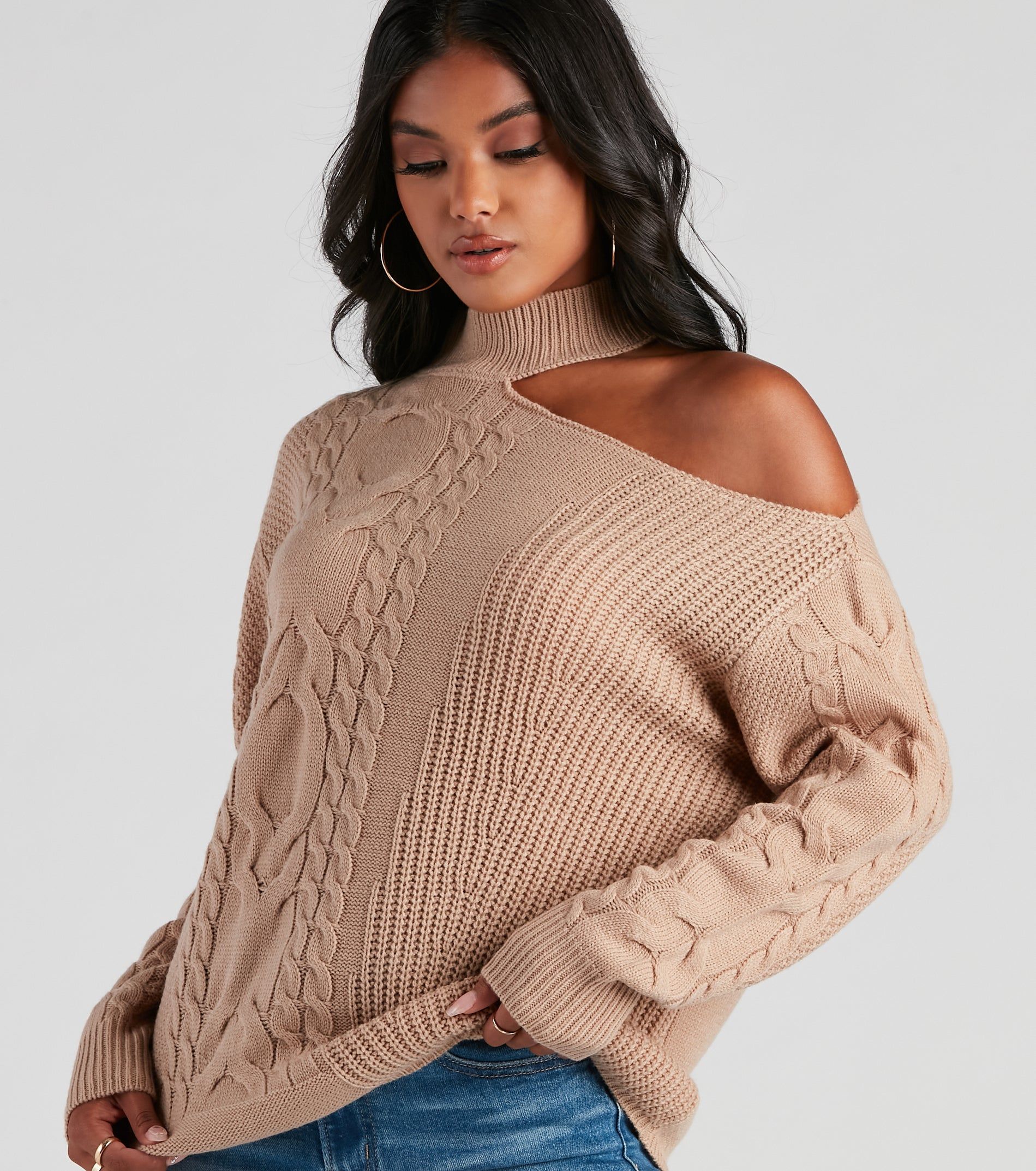 Warm Embrace Cable Knit Sweater sold by Windsor product image thumbnail 4
