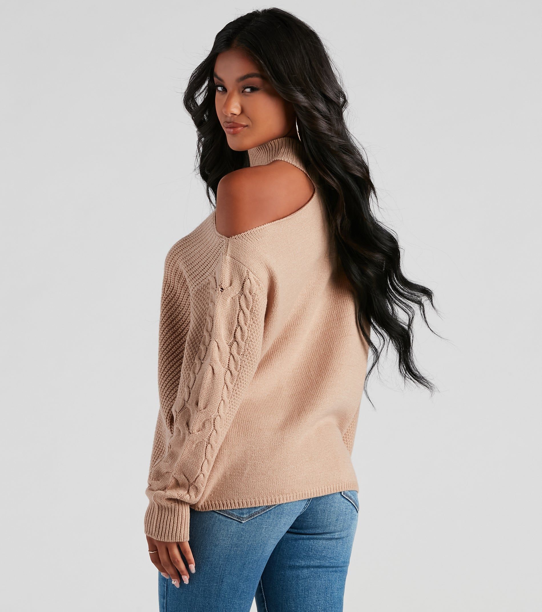 Warm Embrace Cable Knit Sweater sold by Windsor product image thumbnail 2